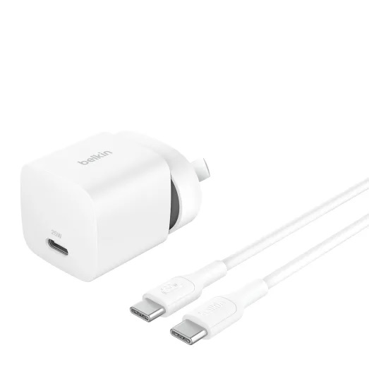 Belkin BoostCharge 25W USBC Cubic Wall Charger  White