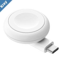 Belkin BoostCharge Portable USBC Apple Watch Charger 5W  White WIZ022glWHB1 MFI Certified Recycled Material Fast charging 2 Years Warranty