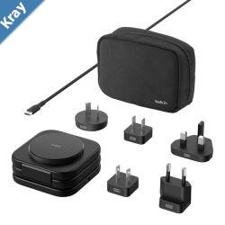 Belkin BoostCharge Pro Convertible 3in1 Magnetic Wireless Charging Travel Pad with Qi2 15W  Black WIZ024fqBK 36W PSU CEW 25002 Years Warranty