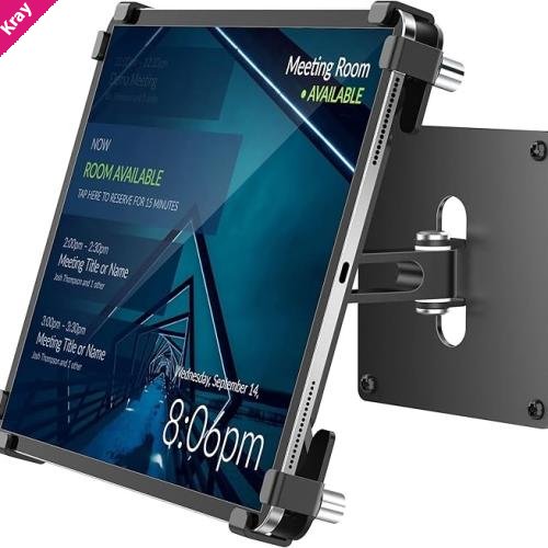 USP Universal Anti-Theft iPad & Tablet Wall Mount - Black, 360° Rotation, Firts 9.7' to 13',Perfect for iPad & Galaxy Tab, 5 Years Warranty