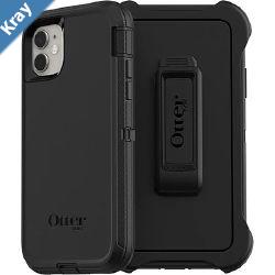 OtterBox Defender Apple iPhone 11 Case Black  7762457 DROP 4X Military Standard MultiLayer Included Holster Raised Edges RuggedPort Covers