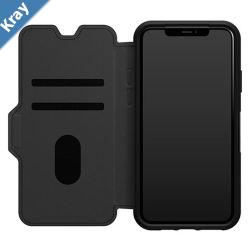 OtterBox Strada Apple iPhone 11 Pro Max Case Black  7762603 DROP 3X Military Standard Leather Folio Cover Card Holder Raised Edges