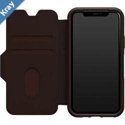 OtterBox Strada Apple iPhone 11 Pro Case Brown  7762542 DROP 3X Military Standard Leather Folio Cover Card Holder Raised EdgesSoft Touch