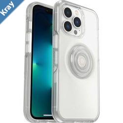 OtterBox Otter  Pop Symmetry Clear Apple iPhone 13 Pro Case Clear Pop7784517 DROP 3X Military Standard Swappable PopGrip7 Years Warranty