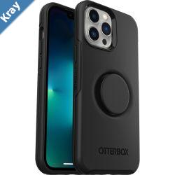 OtterBox Otter  Pop Symmetry Apple iPhone 13 Pro Case Black  7783543 Antimicrobial DROP 3X Military Standard Swappable PopGrip