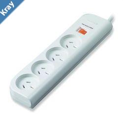 Belkin F9E400 4Outlet Economy Surge Protector with 1M Power Cord Tough impact resistant ABS plastic housing prevents scratches dents  rust2YR