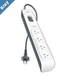 Belkin BSV400 4Outlet 2Meter Surge Protection Strip Complete Threeline AC protection Protects Against Spikes And Fluctuations CEW 200002YR