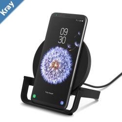 Belkin BoostCharge Wireless Charging Stand 10WAC Adapter Not Included  BlackWIB001btBK Qi CompatibleNonSlipperyCharge in any orientation2YR
