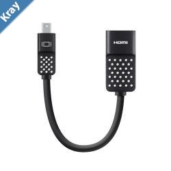 Belkin Mini DisplayPort to HDMI Adapter 4K  Black F2CD079btCompactPortable 5inchHD Support Upto 4k x 2k 30Hz Use for Movies 2 Years Warranty