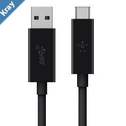 Belkin 3.1 USBC to USBA Cable 1M USB TypeC  F2CU029bt1MBLK 60W 10Gbps Thunderbolt 3 Samsung Galaxy iPad MacBook 2 Years Warranty
