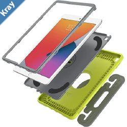 OtterBox EasyGrab Apple iPad 10.2 9th8th7th Gen Case Martian Green Neon GreenGrey  7781186 Antimicrobial Rugged Protection