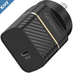 OtterBox 30W USBC PD Fast GaN Wall Charger  Black 7880485 Supports PPS UltraCompact Safe UltraDurable Drop Tested Intelligent Charging