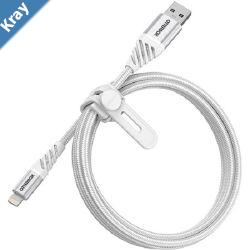 OtterBox Lightning to USBA Premium Cable 1M  White 7852640 3 AMPS 60W MFi10K BendFlex480Mbps TransferBraided Apple iPhoneiPadMacBook