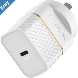 OtterBox 18W USBC Premium Fast PD Wall Charger  White 7880028 CompactUp to 3.6X Faster Charging UltraSafeRuggedSmart Charging TravelReady