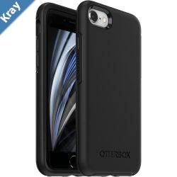 OtterBox Symmetry Apple iPhone SE 3rd  2nd Gen and iPhone 87 Case Black  7756669 Antimicrobial DROP 3X Military Standard Raised Edges