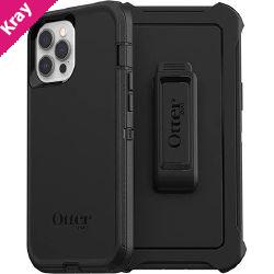 OtterBox Defender Apple iPhone 12 Pro Max Case Black - (77-65449), DROP+ 4X Military Standard, Multi-Layer, Included Holster, Raised Edges