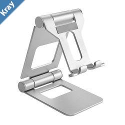 Brateck Aluminium Foldable Stand Holder for Phones and Tablets Silver