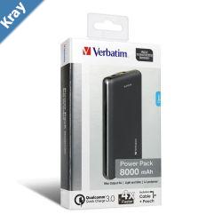 Verbatim Lipolymer QC 3.0 Power Pack 8000mAh  Black