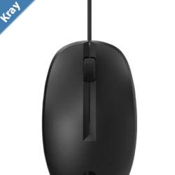 HP Connectwise Wired Desktop 125 Mouse Up to 1200 dpi Cable Length 180cm 3xButtons USB port Compatible WIN781011