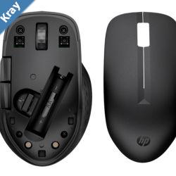 HP 435 MultiDevice Wireless Mouse 4000 DPI 4 Programmable Buttons Adjustable Wheel Speed Fast Cursor Tracking 2yrs Battery Life Light Weight 78g