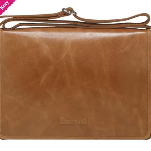 Marselisborg 14' Leather Messenger Business Laptop Bag Handcrafted Golden Tan Briefcase Durable Adjustable Shoulder Strap Fits 14' 13.3' 12' Notebook