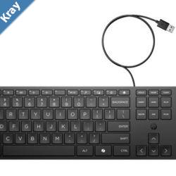 HP Wired 320K FullSized Keyboard  Compatible with Windows 10 Desktop PC Laptop Notebook USB Plug and Play Connectivity Easy Cleaning 1YR WTY