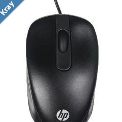 HP USB Wired USBA Travel Mouse 1000 dpi 3xbutton MultiOS Windows 781011 Chrome OS Android Black 1YR WTY