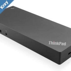 Lenovo ThinkPad Universal USBC Smart Dock 100W Power Delivery 4K Triple Displays 2xDP HDMI 5xUSBA USBC Audio GbE w Microsoft Azure Sphere 135W AC