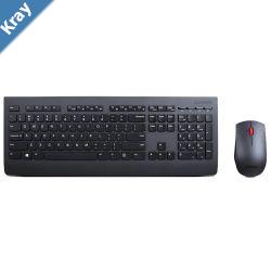 LENOVO Professional Wireless Keyboard  Mouse Combo Stylish FullSize Slim 3Zone with Number Pad Quier Premium Ergonomic US English