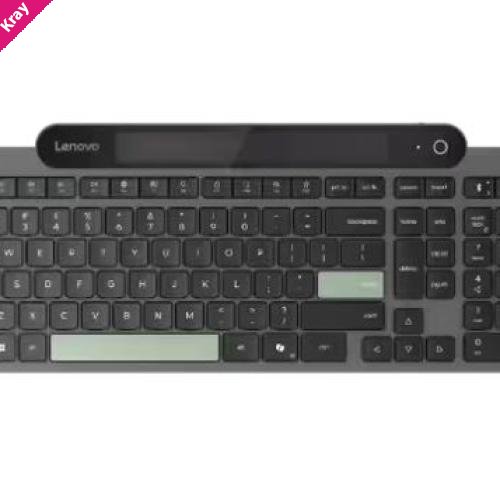 LENOVO Self-Charging Bluetooth Keyboard-US English Bluetooth 5.1 USB-C Uses fast-charging Free from Batteries Three-Device Cycling 108 Keys 3yr WTY