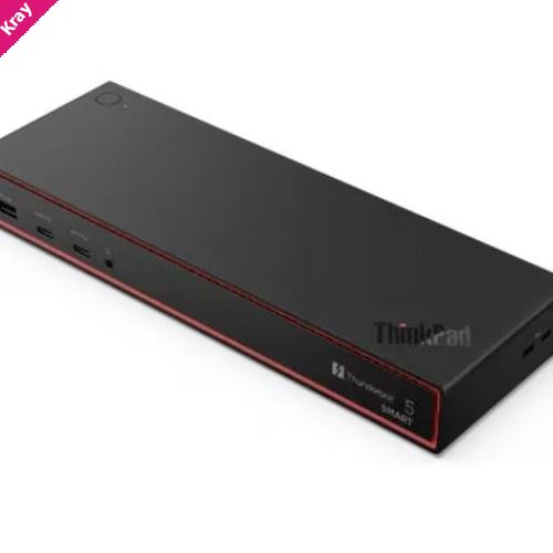 LENOVO ThinkPad Thunderbolt 5 Smart Dock 7500 - 180W PD 2xThunderbolt 5 2xUSB-C 1xHDMI 2xDP 3xUSB-A 1x2.5Gb LAN Audio Jack Supports 5 displays