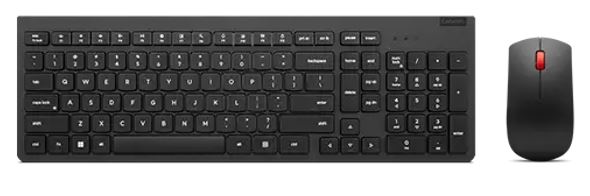 Lenovo Essential Wireless Combo Keyboard  Mouse Gen2 Low Profile Adjustable Tilt Leg Spill Resistant 1600DPI 3 buttons Optical Sensor 18mths Battery