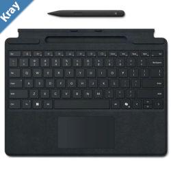 Microsoft Surface Pro 89X1011 Business Signature Mechanical  Backlit Key Large Type cover Keyboard Black with Slim Pen  EU required