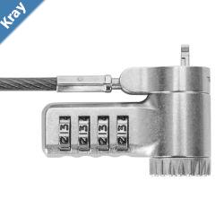 Targus DEFCON Ultimate Universal Resettable Combination Lock Galvanized Steel Devices compatible with Kensington NanoTBaR  Noble WEDGELOCK