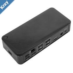 Targus Universal USBC Dual Video 4K Docking Station with 100W Power Delivery 2x4K UHD60Hz 2xHDMI2.0 2xDP USBC 4xUSBA GLAN Audio Combo DOCK190AUZ