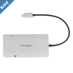 Targus USBC Dual HDMI 4K Docking Station with 100W Power Delivery PassThru 2xHDMI 2xUSB 3.2 1xSD 1xMicroSD 1xGigabit LAN
