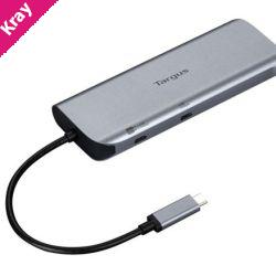 Targus Dual Video Mobile Dock with 140W EPR Pass-Thru USB-C 3.2 Ethernet 2xHDMI 2x USB-A 2xUSB-C Silver USB-C with 140W PD 3Y WTY