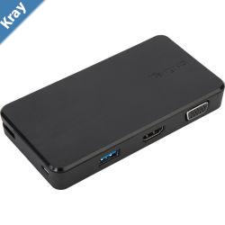 Targus USB 3.0  USBC Dual Travel Dock Connects 2 monitors 1x HDMI 1x VGA Supports Projectors and HDTVs PCs Macs and Android Devices