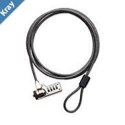 Targus DEFCON Resettable TLock Combo Cable Lock with 2M Steel Cable Additional Locking  Black