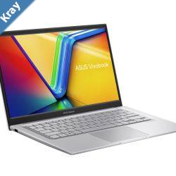 ASUS Vivobook X14 14 Intel I51334U 16GB  512G USBC Windows 11 Pro WIFI 6E USBC ErgoSense Keyboard Transparent Silver 1.4kg 1yr wty Notebook