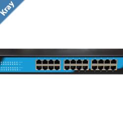 Alloy AS2024P  24 Port Unmanaged Fast Ethernet 802.3at PoE Switch 250 Watts