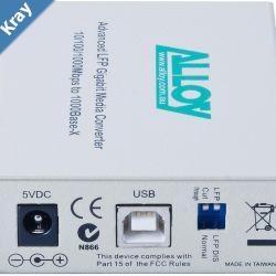 Alloy GCR2000ST 101001000BaseT to Gigabit Fibre ST Converter with LFP via FEF or FM. 220m or 550m