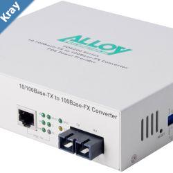 Alloy POE200SC.20 10100BaseTX to 100BaseFX Single Mode Fibre SC Converter provides PoE power RJ45. 20km