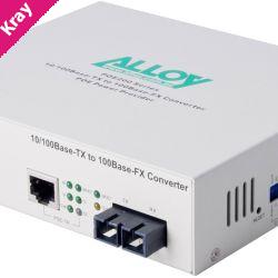 Alloy POE200SC.20 10/100Base-TX to 100Base-FX Single Mode Fibre (SC) Converter, provides PoE power (RJ-45). 20km