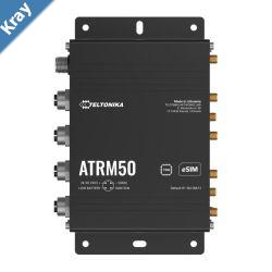 Teltonika ATRM50 5G Router for Transportation UltraHigh Cellular Speeds M12 CONNECTORS DUAL SIM  eSIM EN 455452 and EN 50155 PSU not included