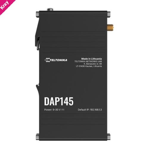 Teltonika DAP145 Industrial RS485 Wi-Fi 4 Access Point, Mesh-Ready with Fast Roaming & DIN-Rail Mount, Robust RS485-to-IP Bridging, PSU excluded