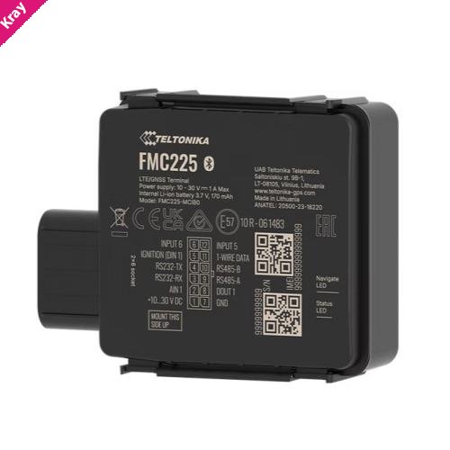 Teltonika FMC225 Waterproof 4G LTE Cat 1 tracker with RS485, RS232 interfaces, IP67