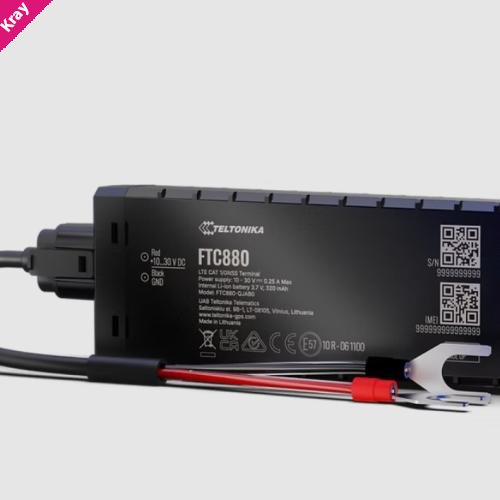 Teltonika FTC880 Next-generation 4G LTE Cat 1 battery-mounted vehicle GPS Tracker with Enhanced GNSS Accuracy and IP69K Resistance, Fast installation