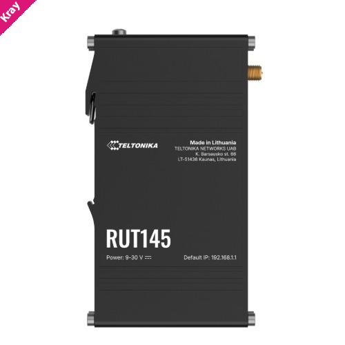 Teltonika RUT145 Industrial RS485 Router, Wi-Fi & Ethernet Connectivity, Industrial Data Collection-Ready with RMS Support, PSU Excluded