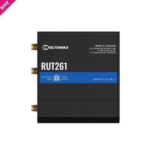 Teltonika RUT261 Industrial Cellular Cat 6 Router, Instant LTE Failover, Compact and Powerful Industrial 4G LTE Router/Firewall, PSU included